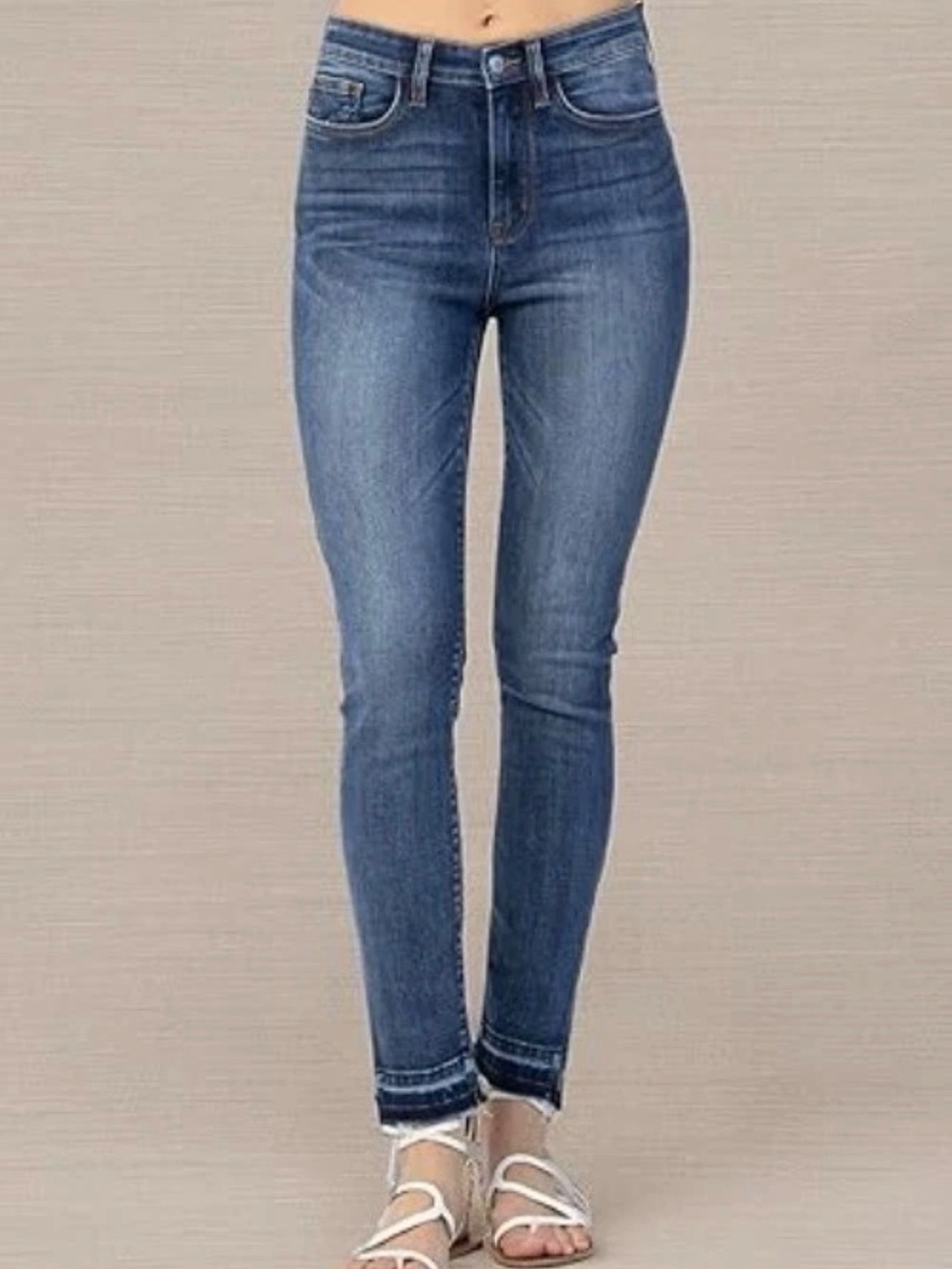 Judy Blue Jeans  Size 1/25 High Waist Skinny  Released Hem